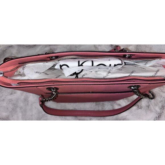 Calvin Klein Hayden Satchel Handbag Pink NWT - Picture 8 of 10